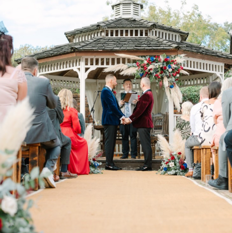 Martin Fox leading a wedding ceremony