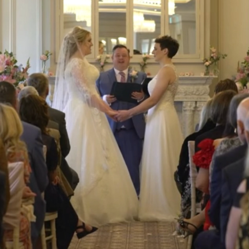 Martin Fox leading a wedding ceremony