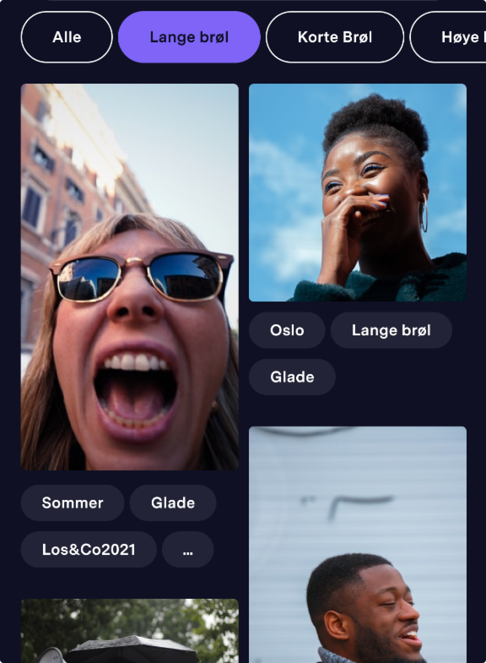 Klimabrøl opplastninger. Skjermbilde.