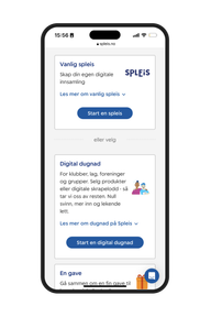 Aktuelle spleiser på Spleis.no på mobil. Skjermbilde.