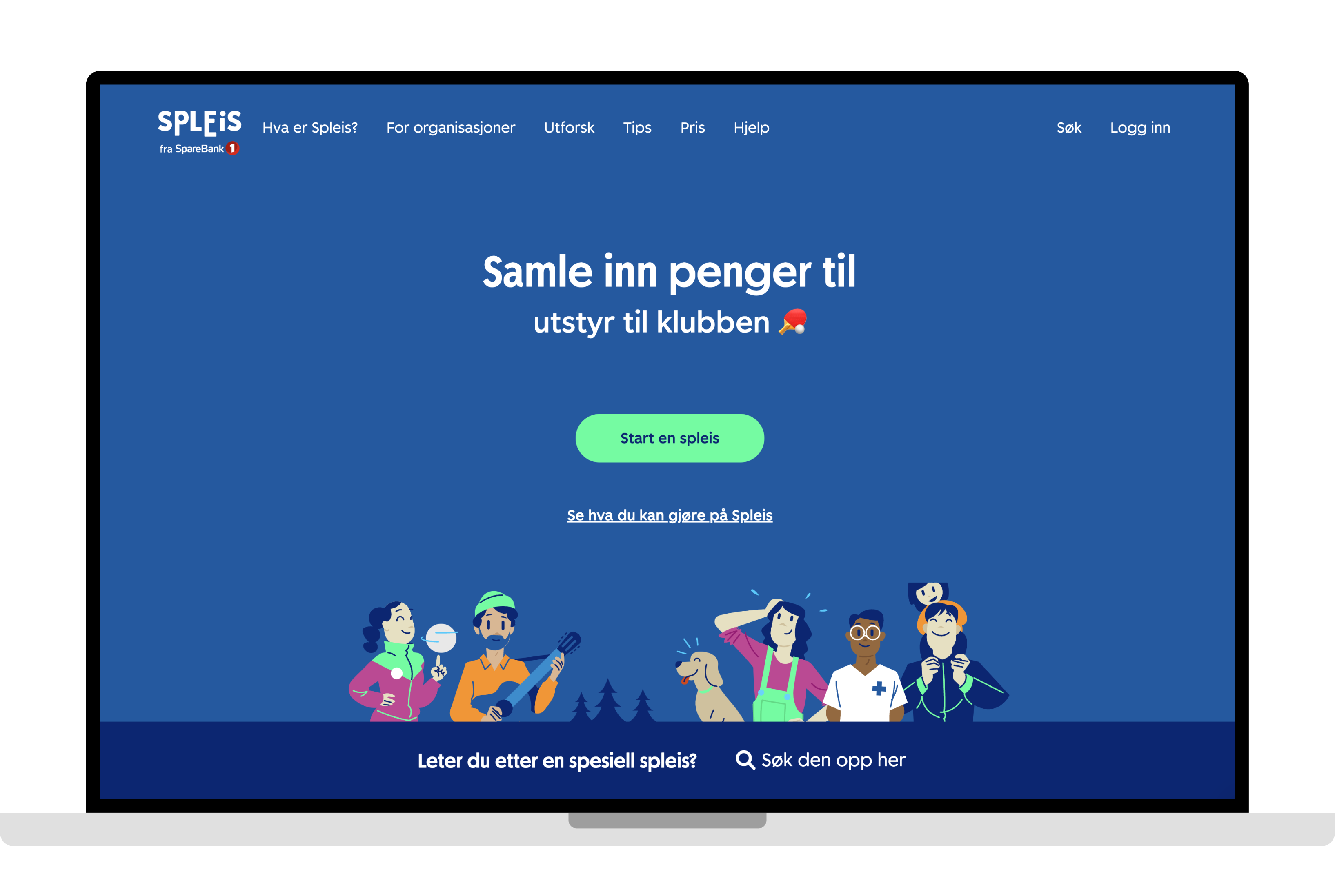Spleis.no. Skjermbilde.