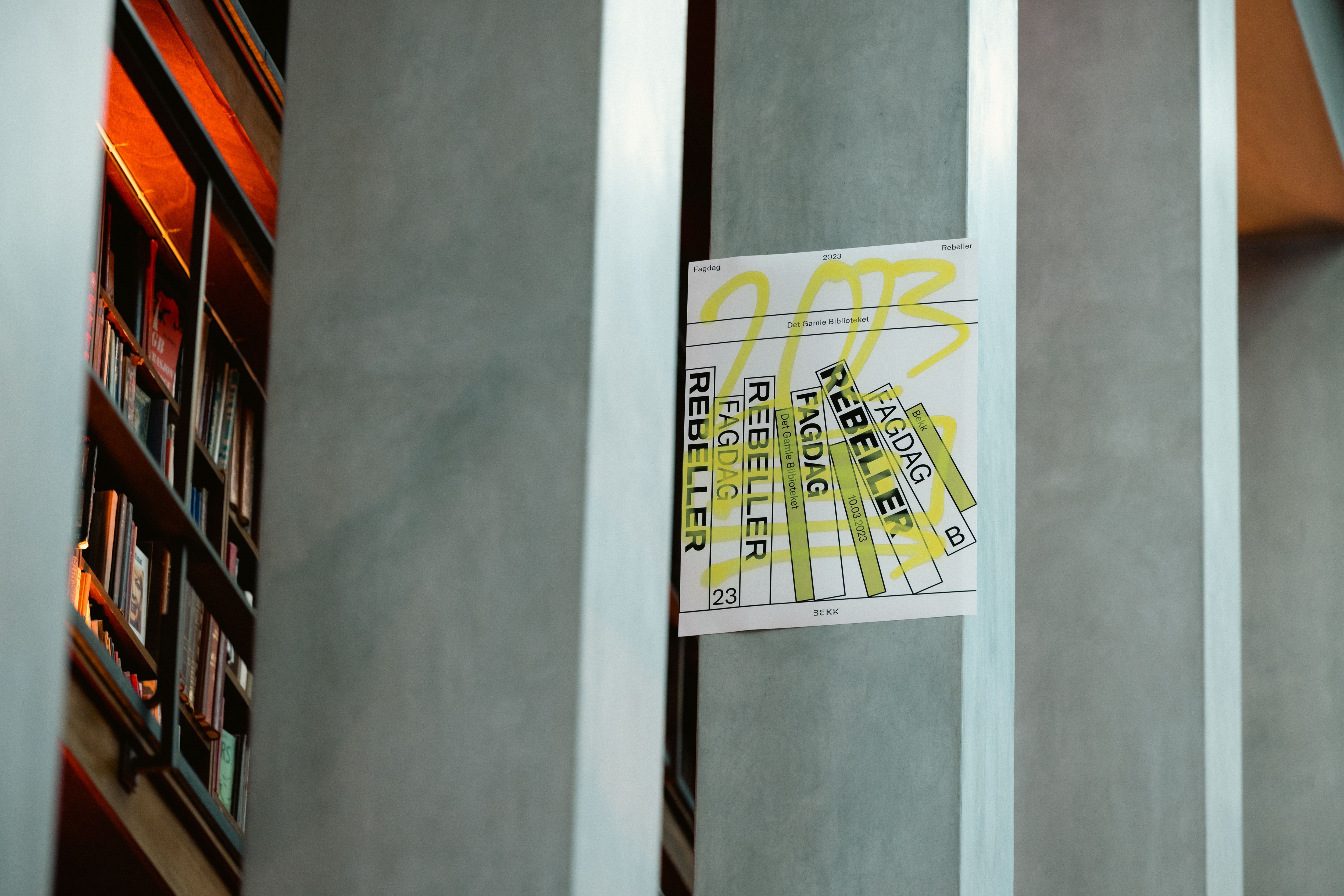 Plakat fra fagdag. Foto.