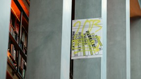 Plakat fra fagdag. Foto.