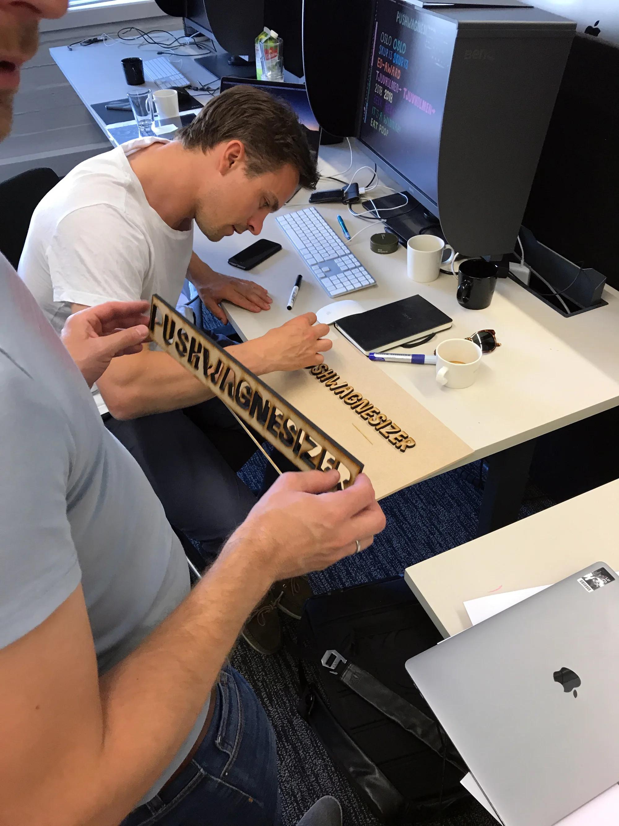 Konseptutvikling av Pushwagner installasjon. Foto.