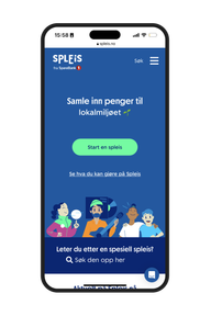 Spleis.no på mobil. Skjermbilde.
