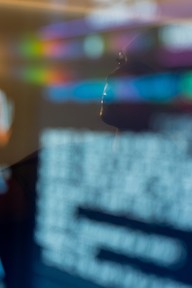 Datavisualisering av en kode. Foto.