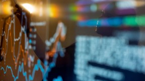 Datavisualisering av en kode. Foto.