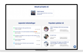 Aktuelle spleiser på Spleis.no. Skjermbilde.