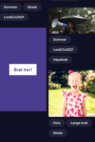Klimabrøl opplastninger. Skjermbilde.