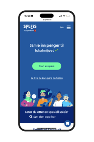 Spleis.no på mobil. Skjermbilde.