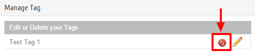 Delete tag option