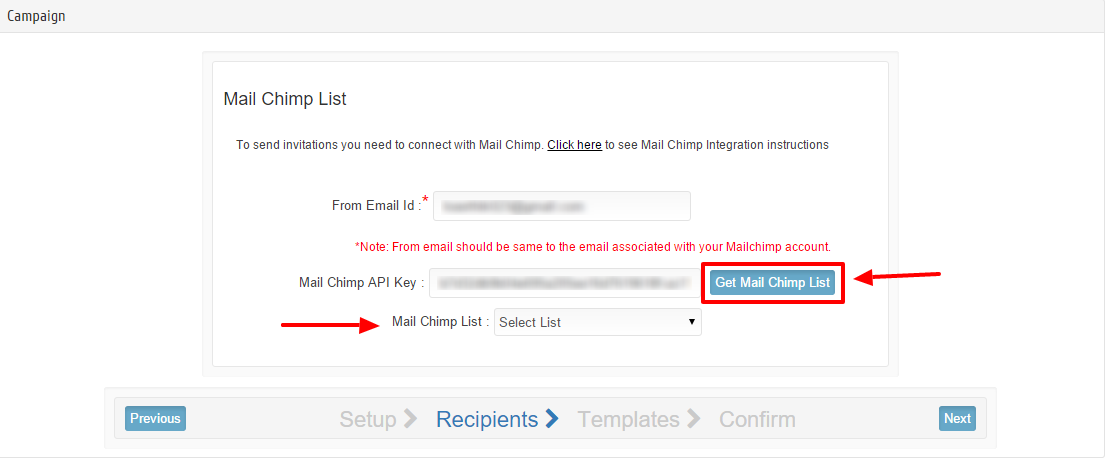 Get Mailchimp list