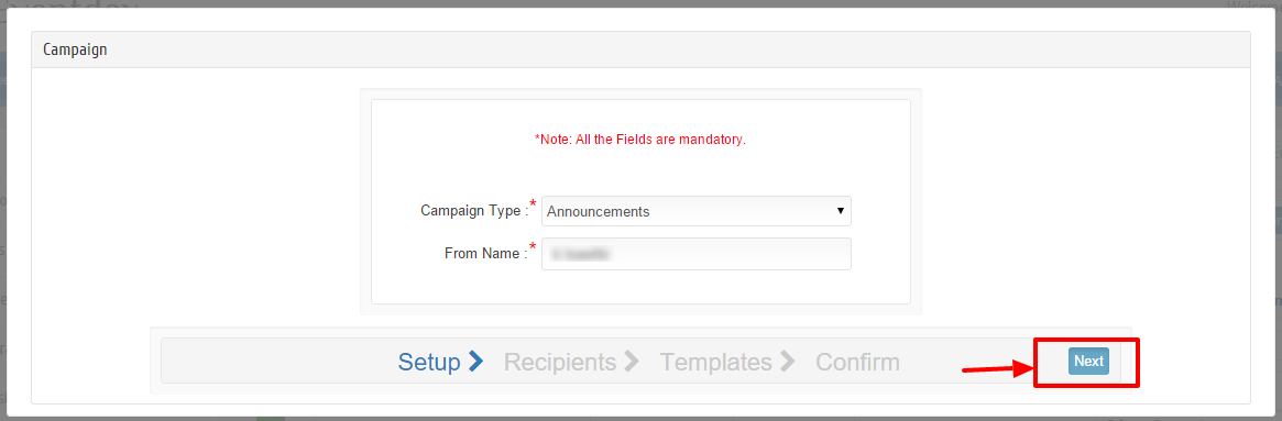 Create campaign step 1