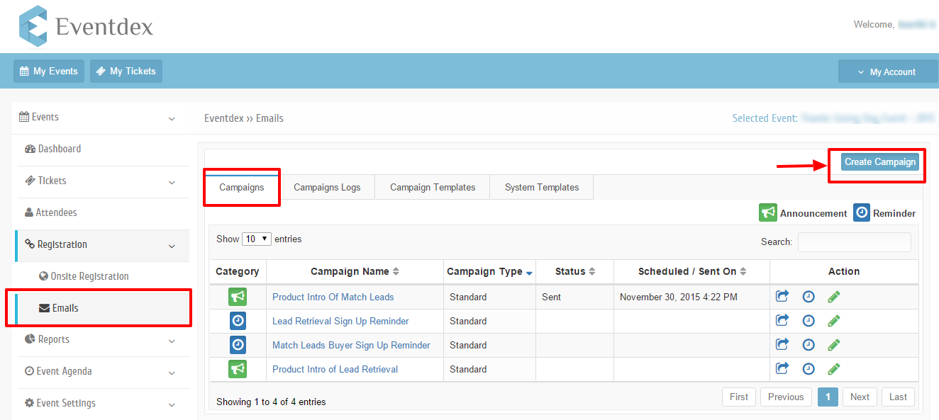 Create New Campaign