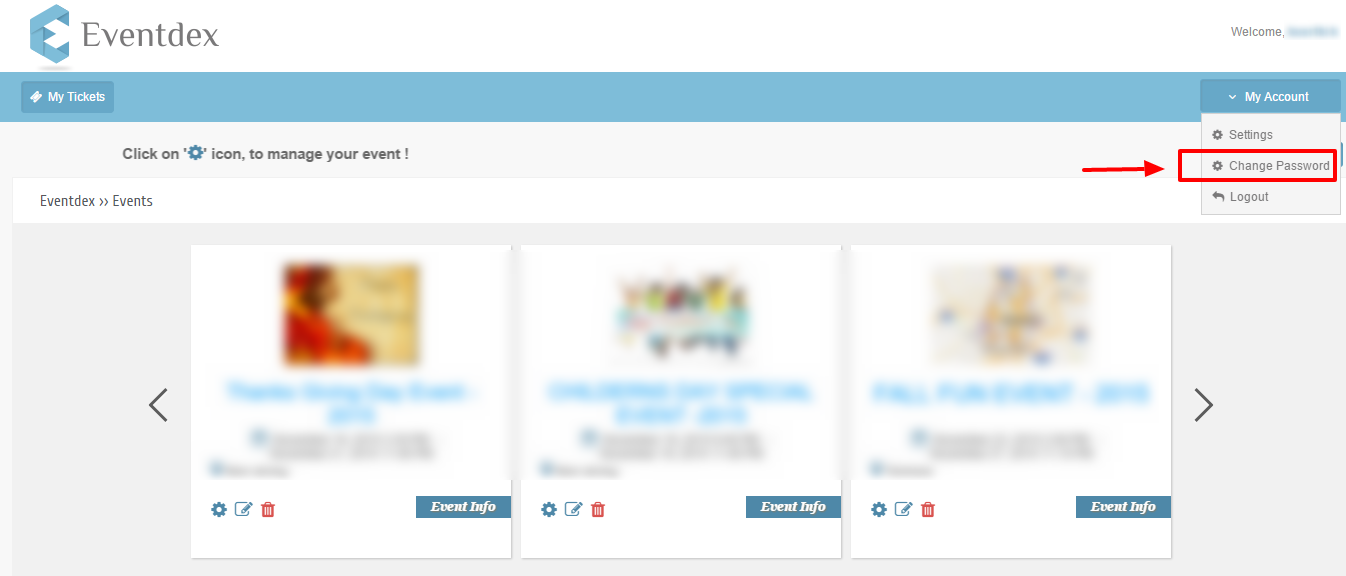 Change Password from My Account