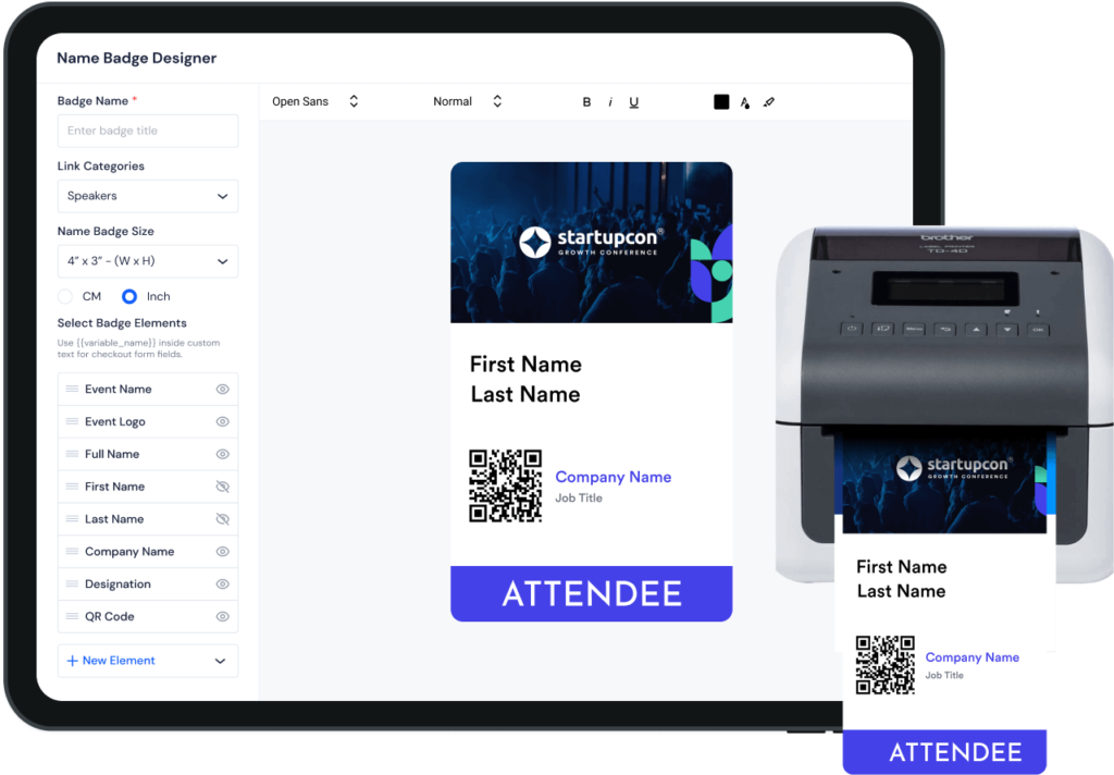 badge printing app