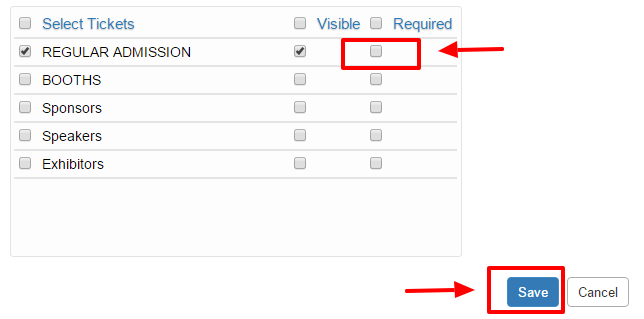 Ticket level remove required mark