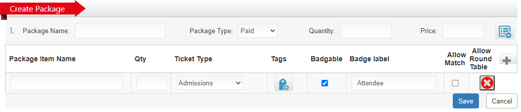 Create Package details