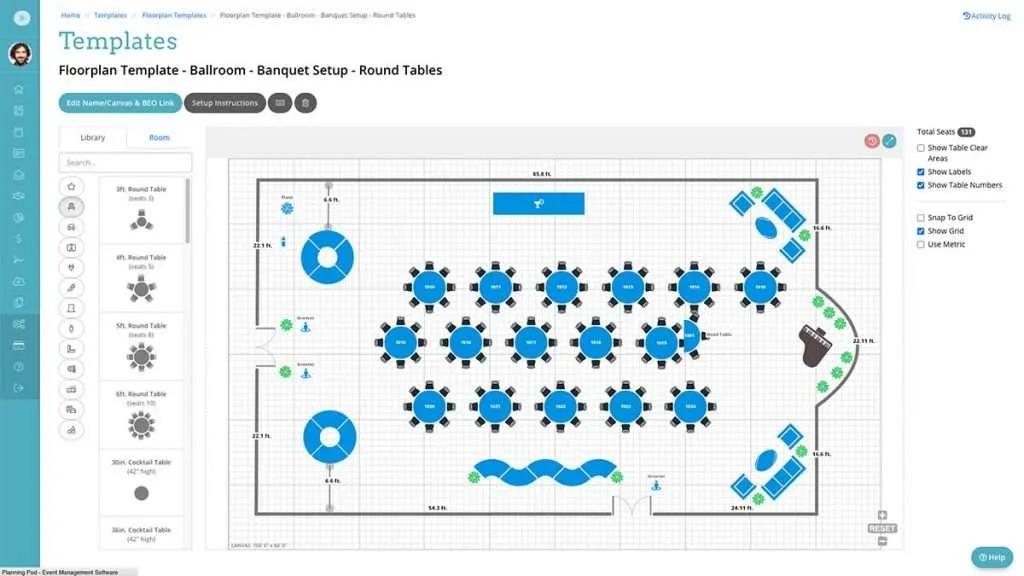 Planning Pod Event Floor Plan Software