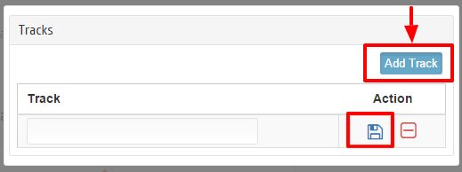 Click on Add Track and save