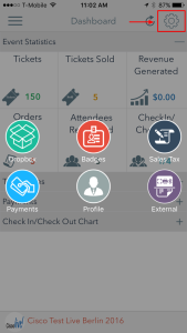 Settings button