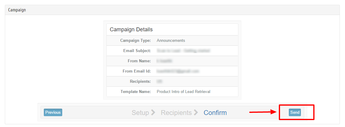 Send standard Campaign last step