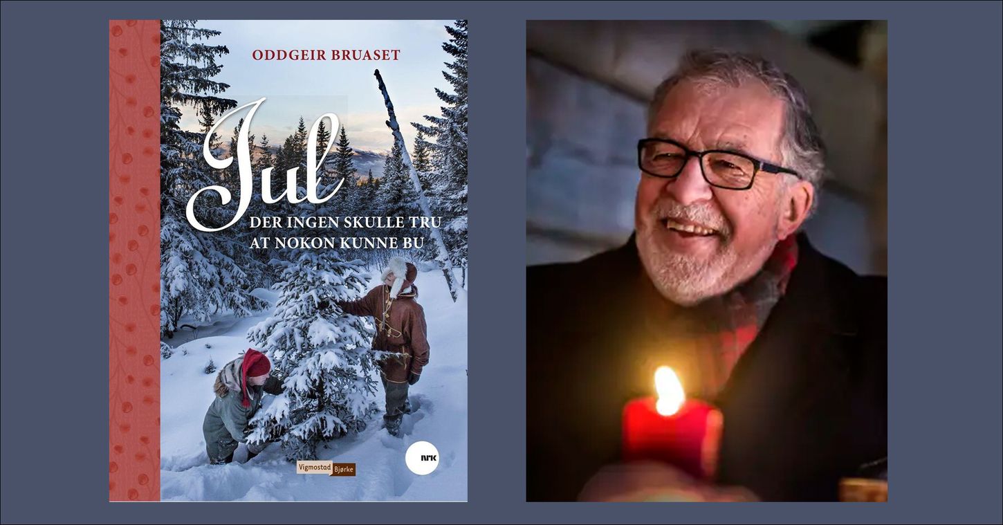 Bokomslag og portrett av Oddgeir Bruaset
