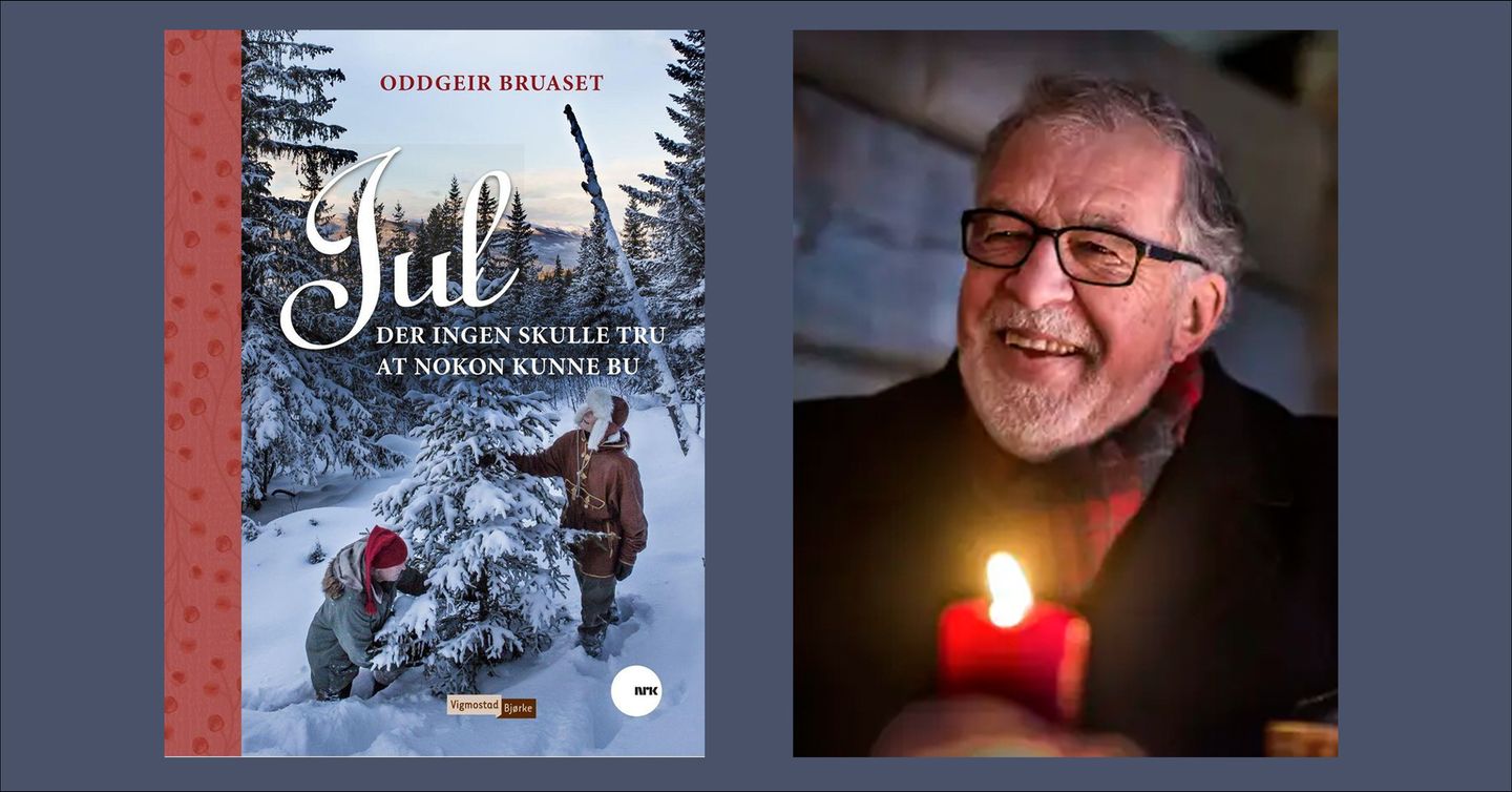 Bokomslag og portrett av Oddgeir Bruaset