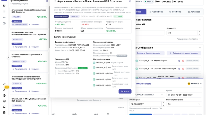 Предпросмотр официального пресета