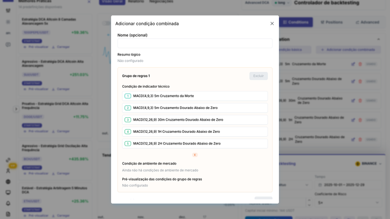 Adicionar condição combinada