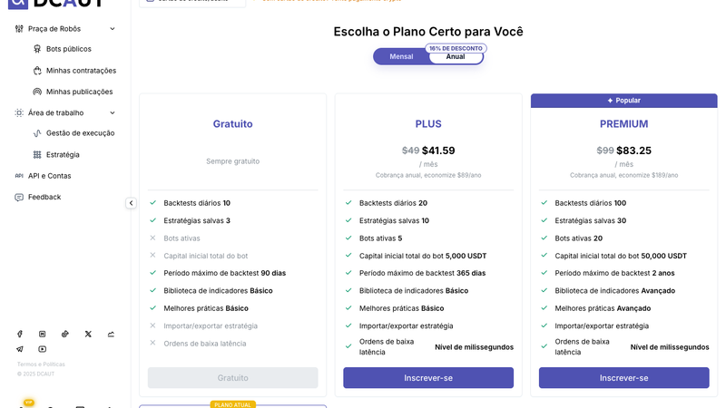 Planos de assinatura (cartão de crédito)