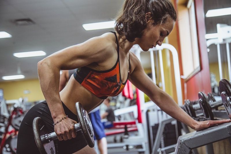 Person staying active at the gym