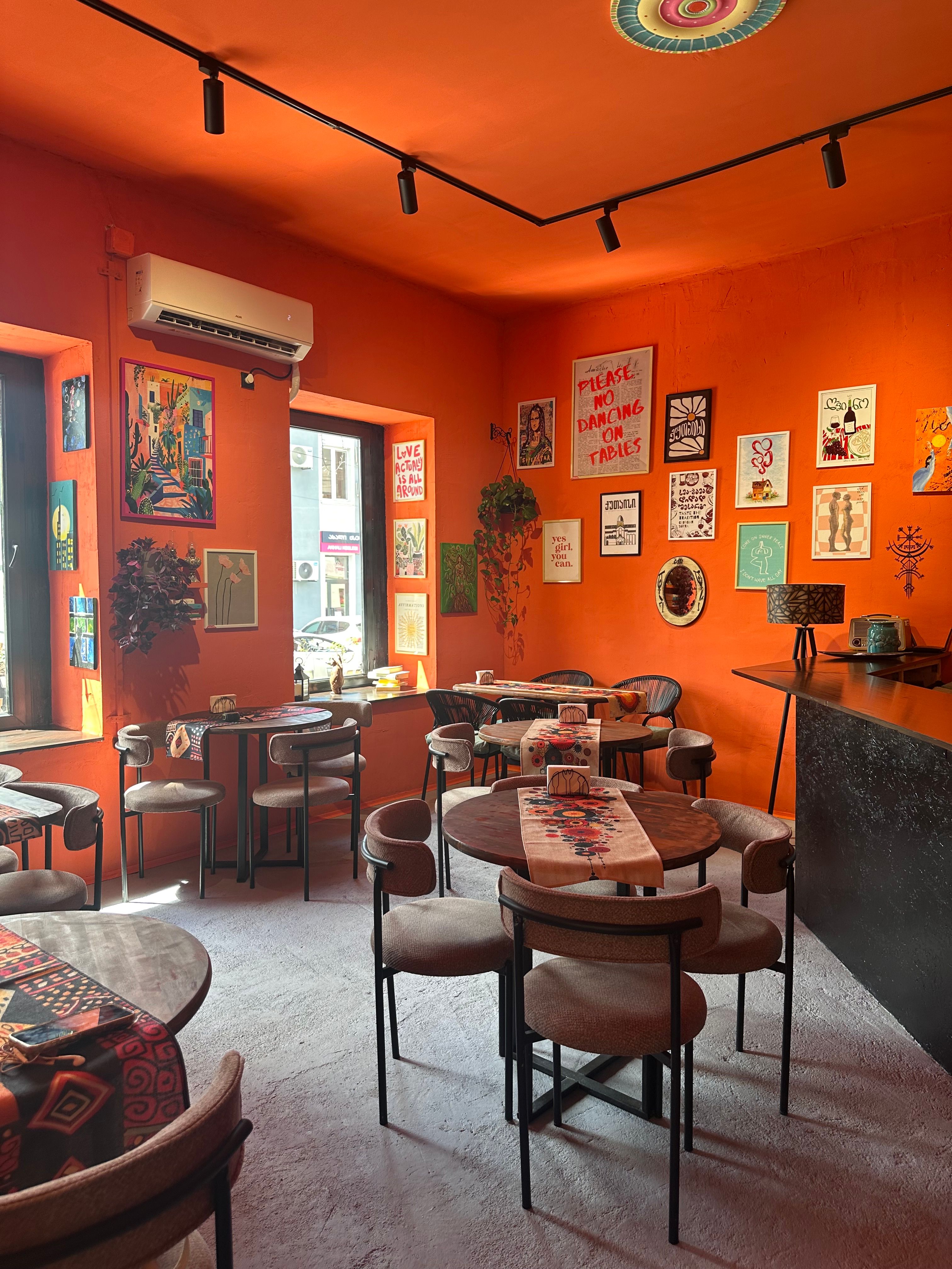 Cozy cafe interior 