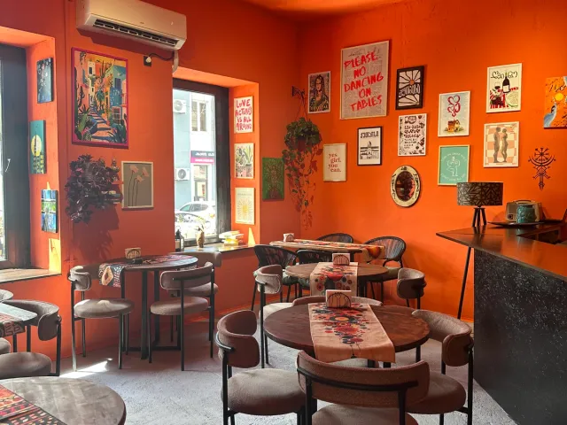 Cozy cafe interior