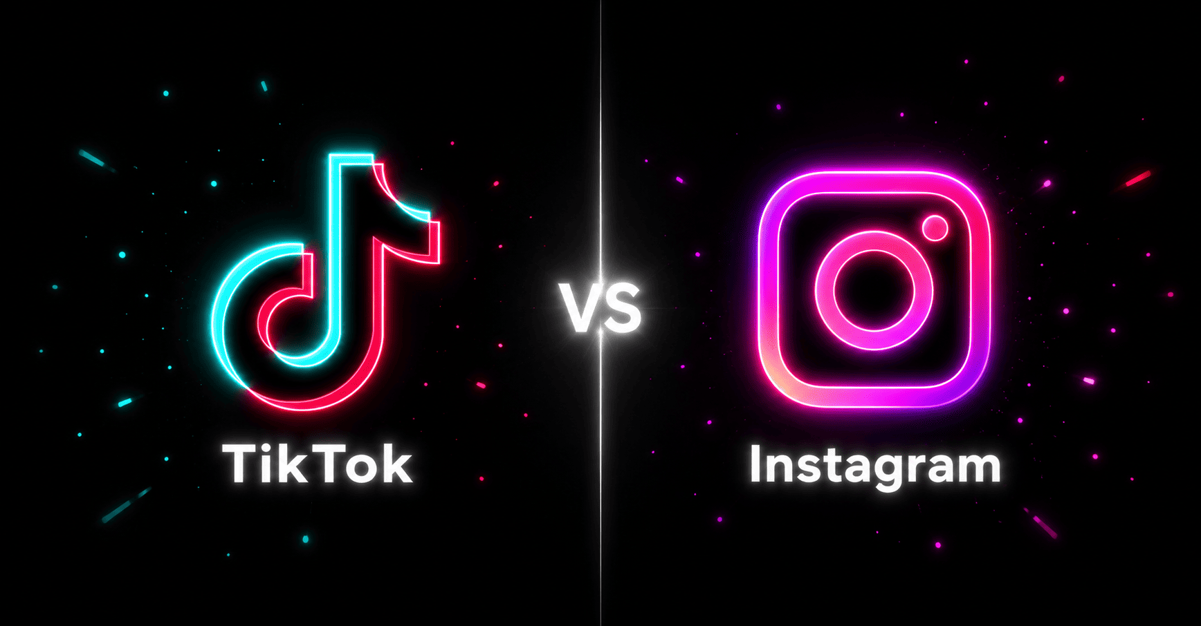 Comparativa visual de TikTok e Instagram.