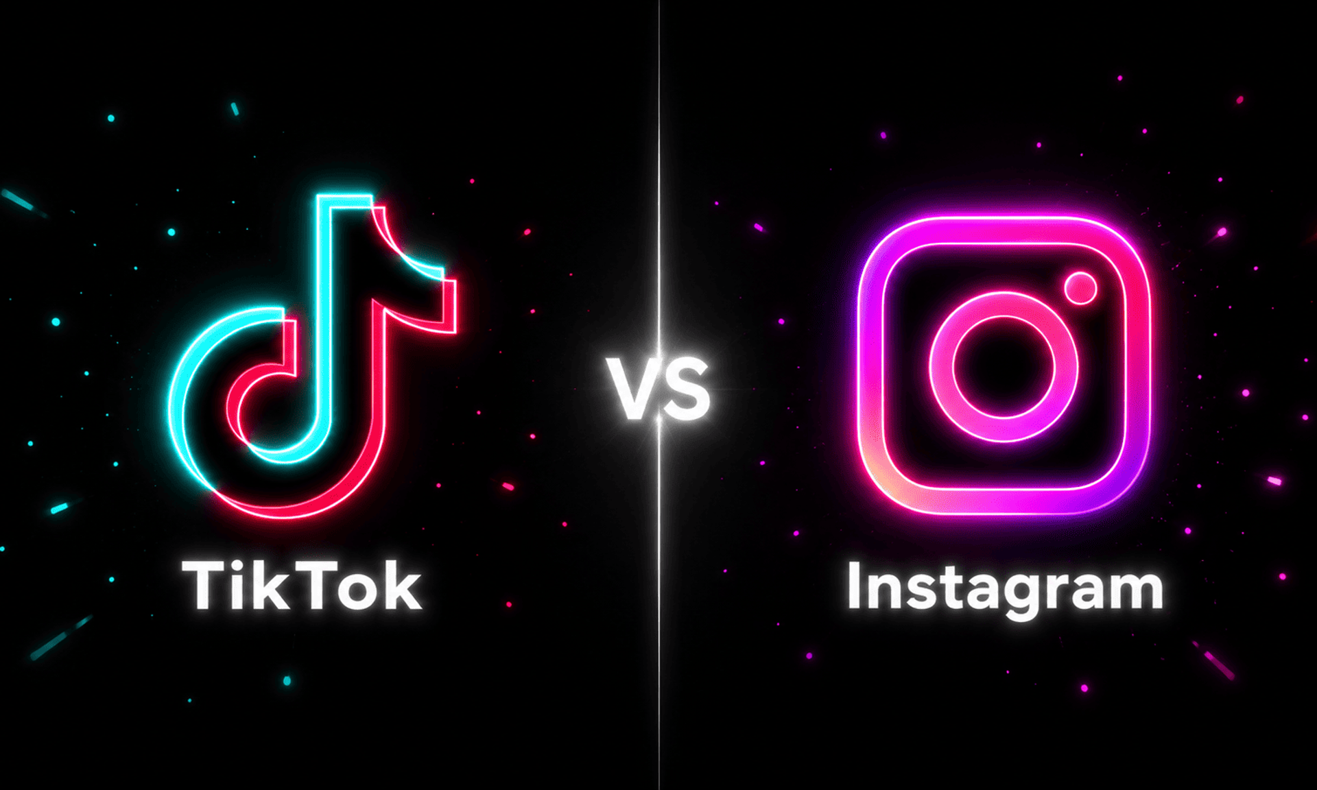 Comparativa visual de TikTok e Instagram.