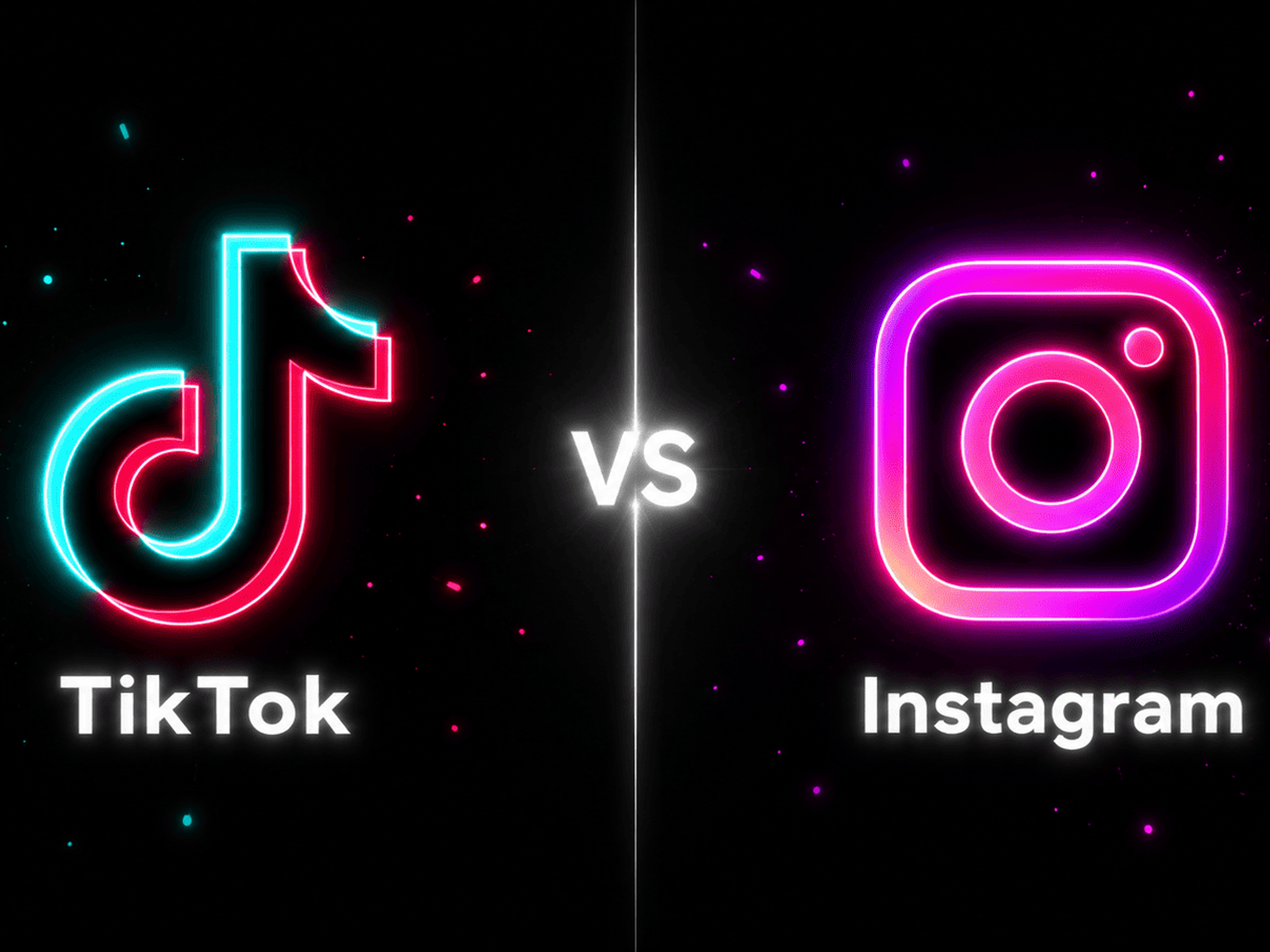 Comparativa visual de TikTok e Instagram.