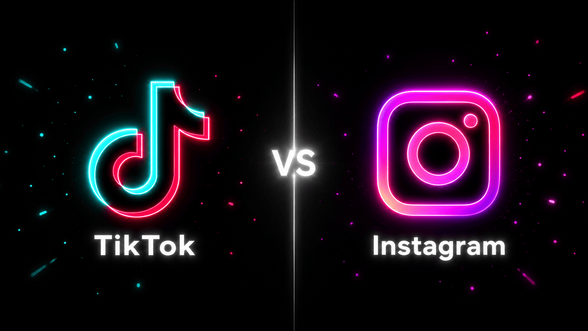 Comparativa visual de TikTok e Instagram.