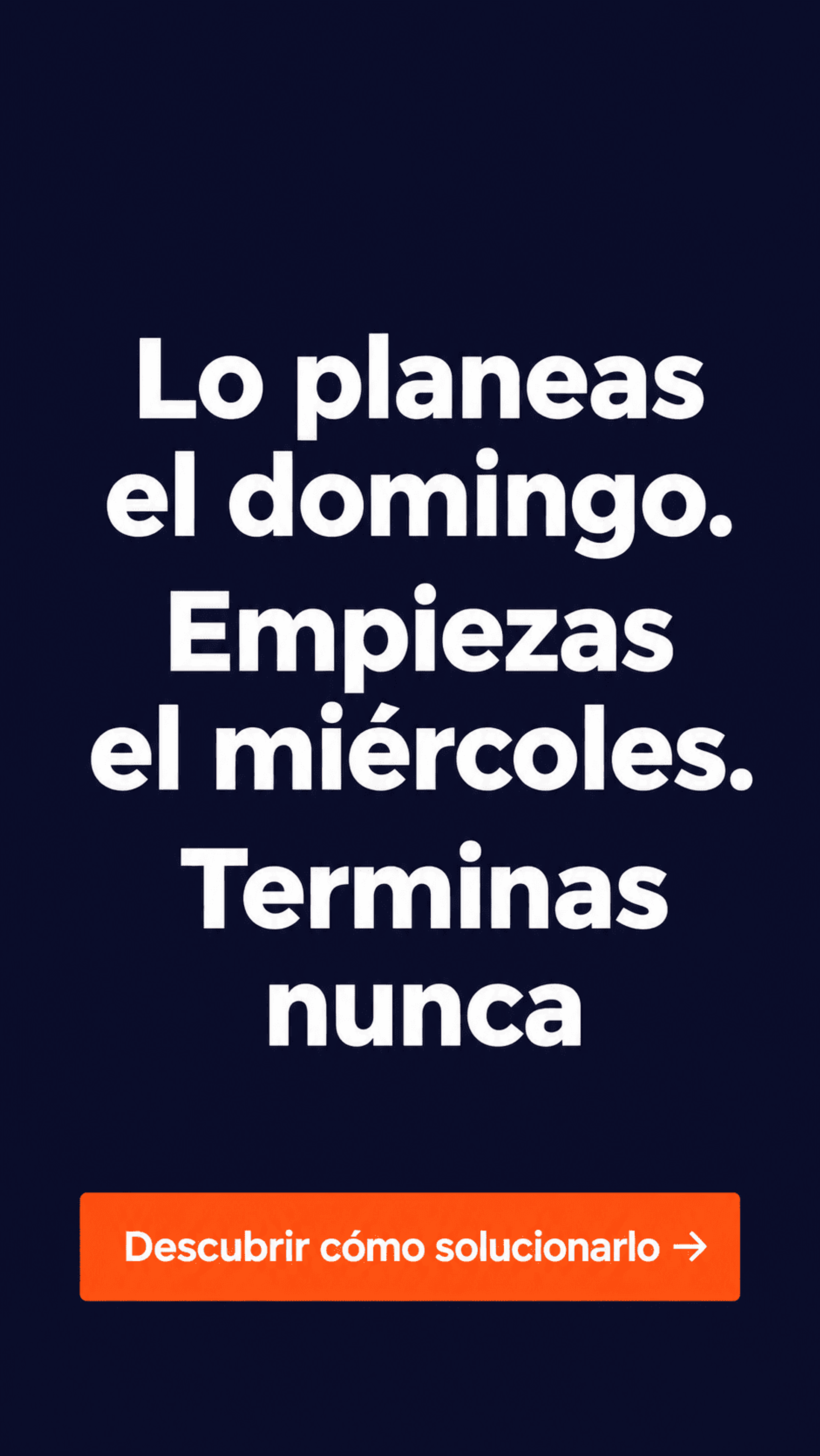 Banner publicitario vertical y minimalista con fondo azul oscuro
