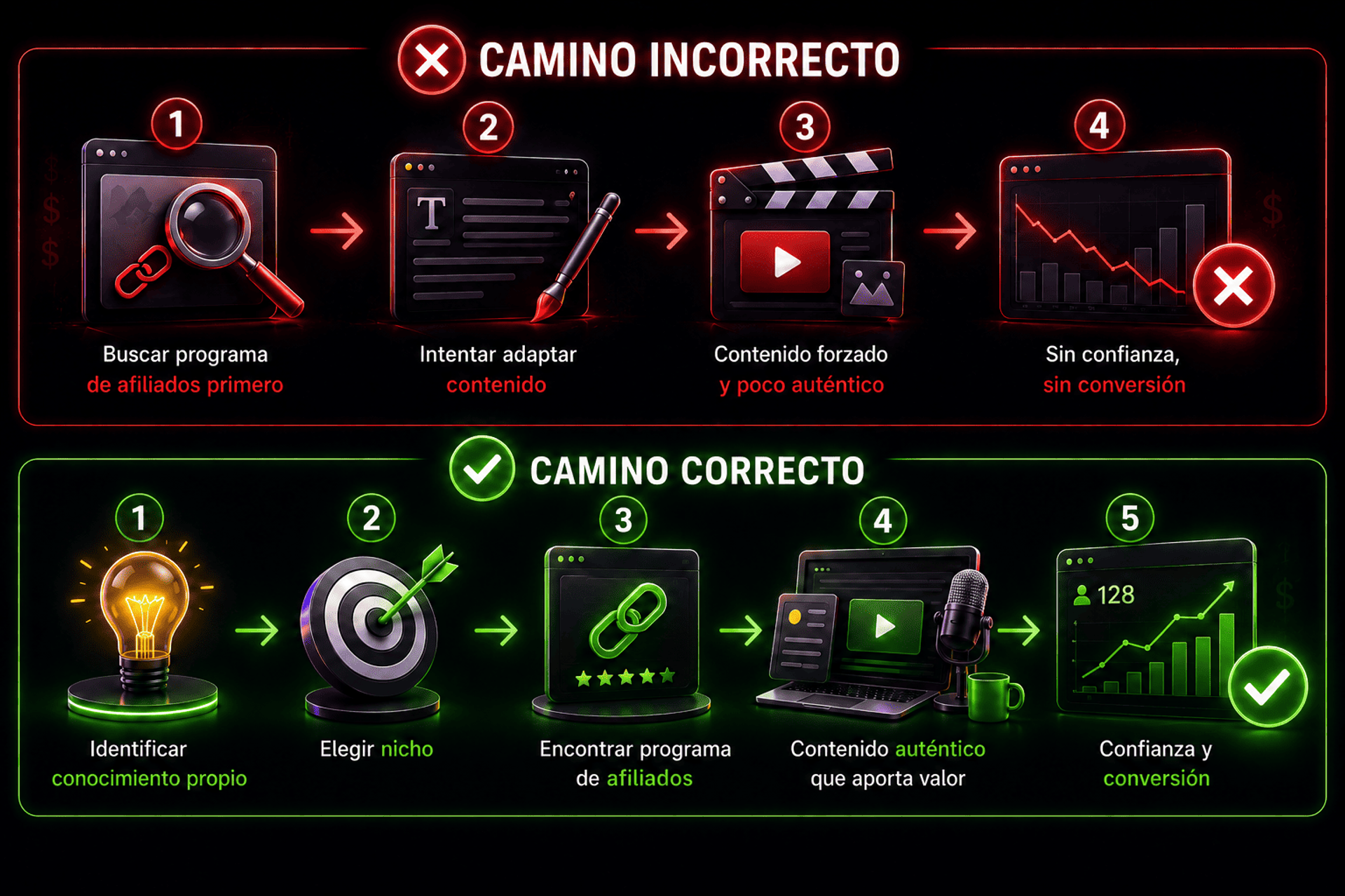 lógica correcta para empezar en marketing de afiliados