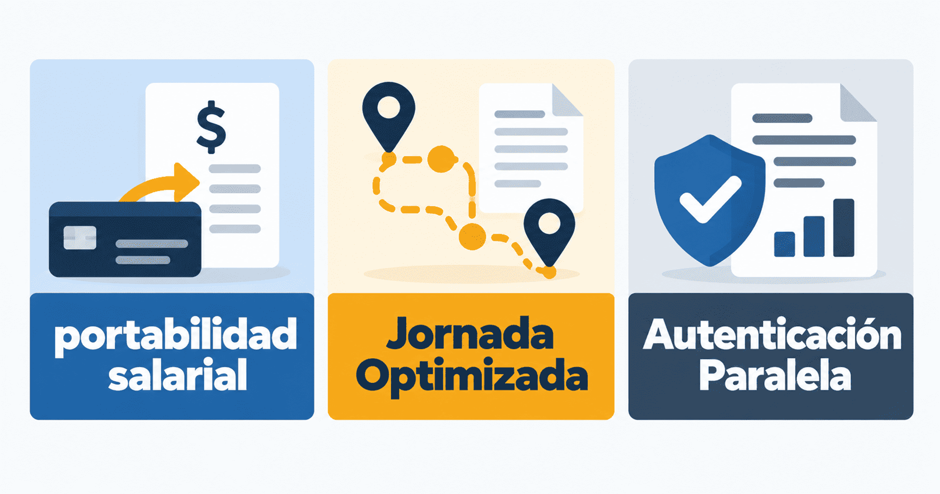 Tres prioridades financieras: portabilidad salarial, Jornada Optimizada y Autenticación Paralela.