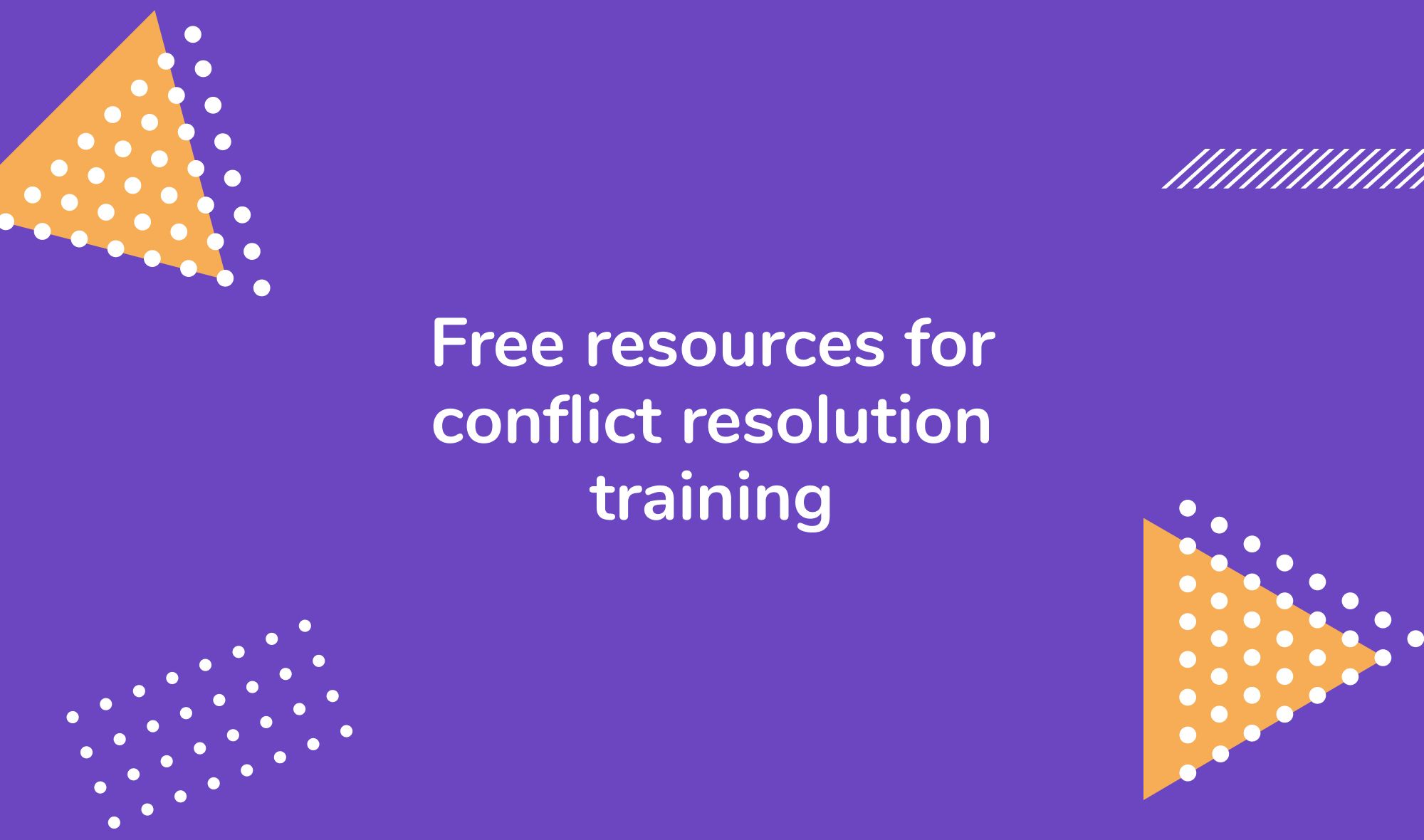 Free resources for conflict resolution training