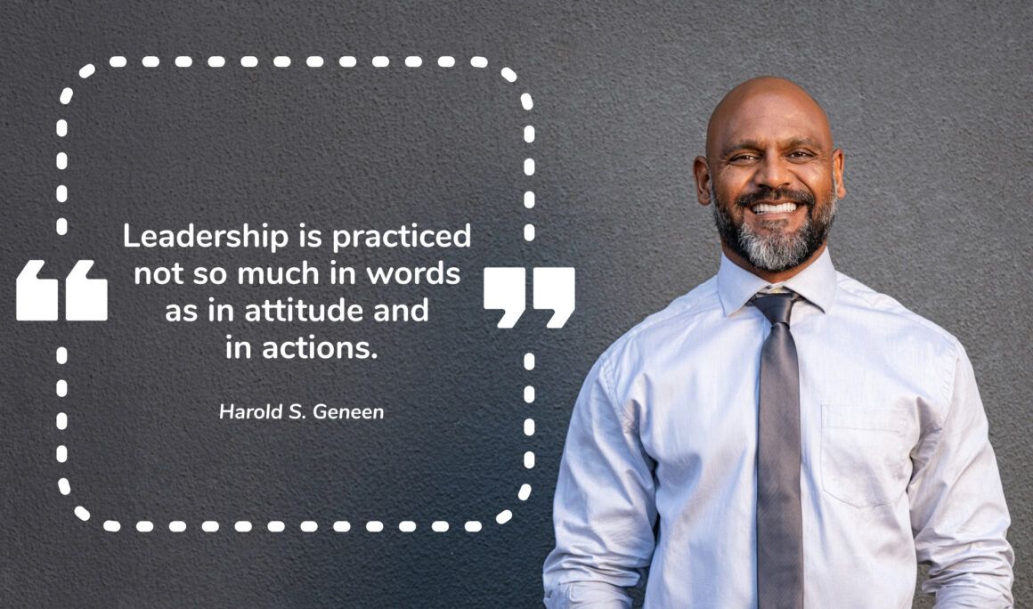 Leadership coaching quotes - "Leadership is practiced not so much in words as in attitude and in actions."