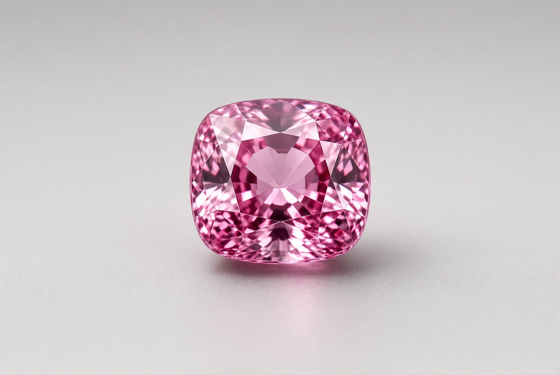 Ceylon Vivid Pink Sapphire - 3.88ct Cushion Cut
