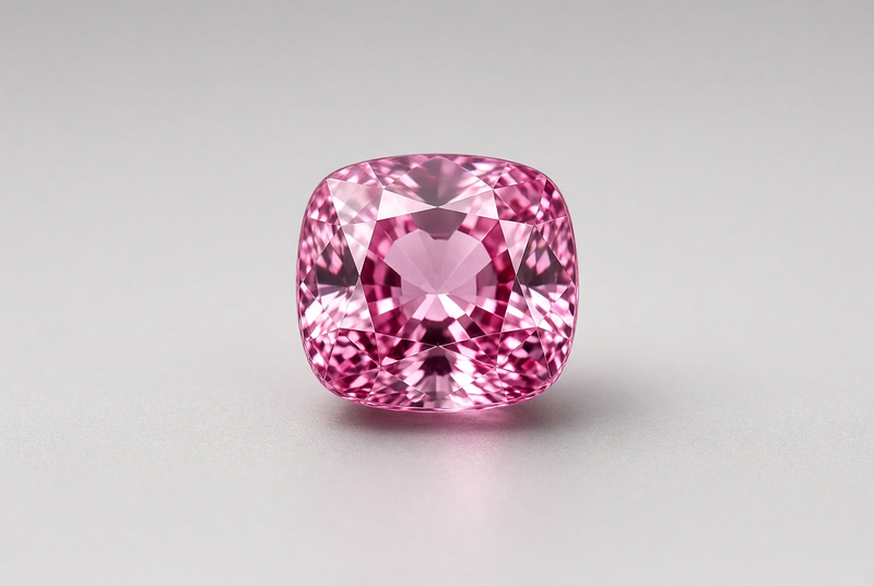 Ceylon Vivid Pink Sapphire - 3.88ct Cushion Cut