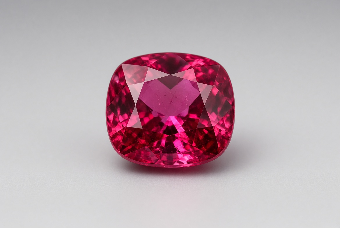 Ceylon Vivid Red Ruby - 4.68ct Cushion Cut - view 1