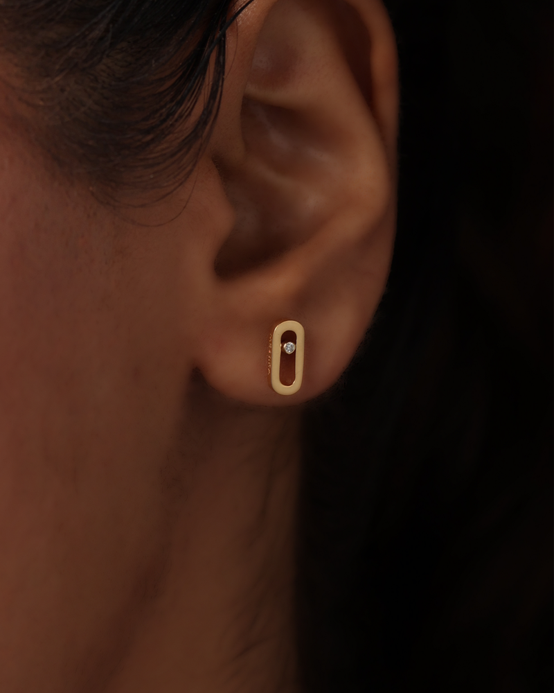 Elongated Diamond Slider Studs