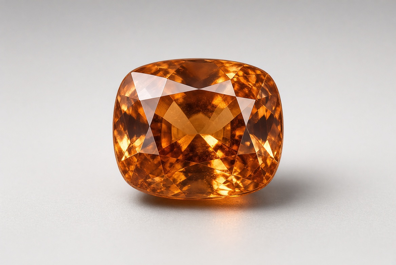 Ceylon Hessonite Garnet - 7.35ct Cushion Cut