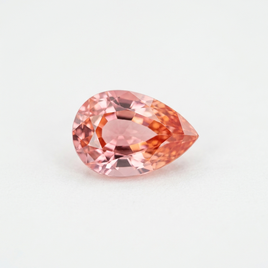 Ceylon Padparadscha Sapphire - 4.50ct Pear Cut - view 1