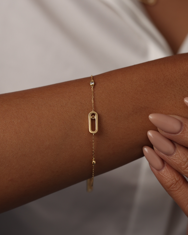 Diamond Slider Station Bracelet